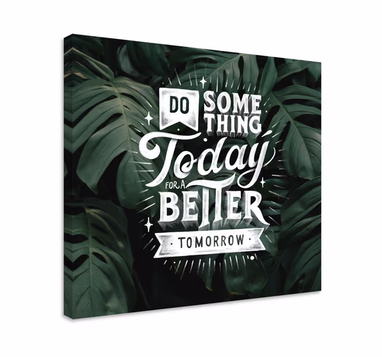 Dipinto con frase messaggio motivazionale domani - TenStickers