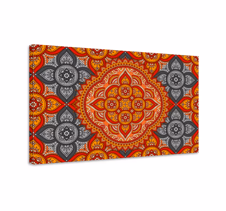 Dipinto mandala motivo floreale intricato - TenStickers