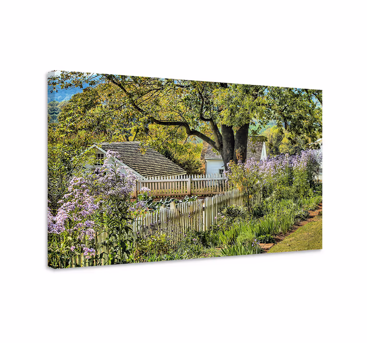 Dipinto di paesaggio sentiero incantevole nel giardino - TenStickers