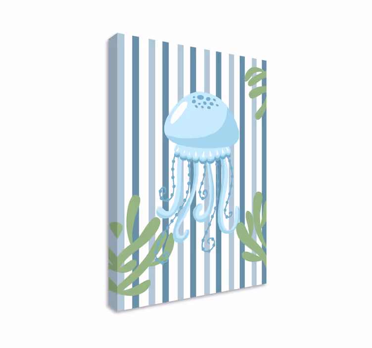 Dipinto moderno design elegante di meduse - TenStickers