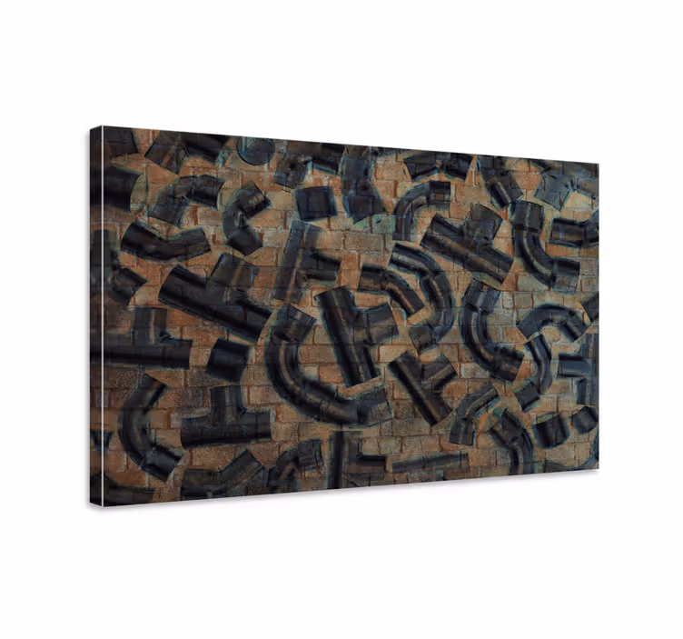 Cornice quadro ornamentale motivi astratti a tubi - TenStickers