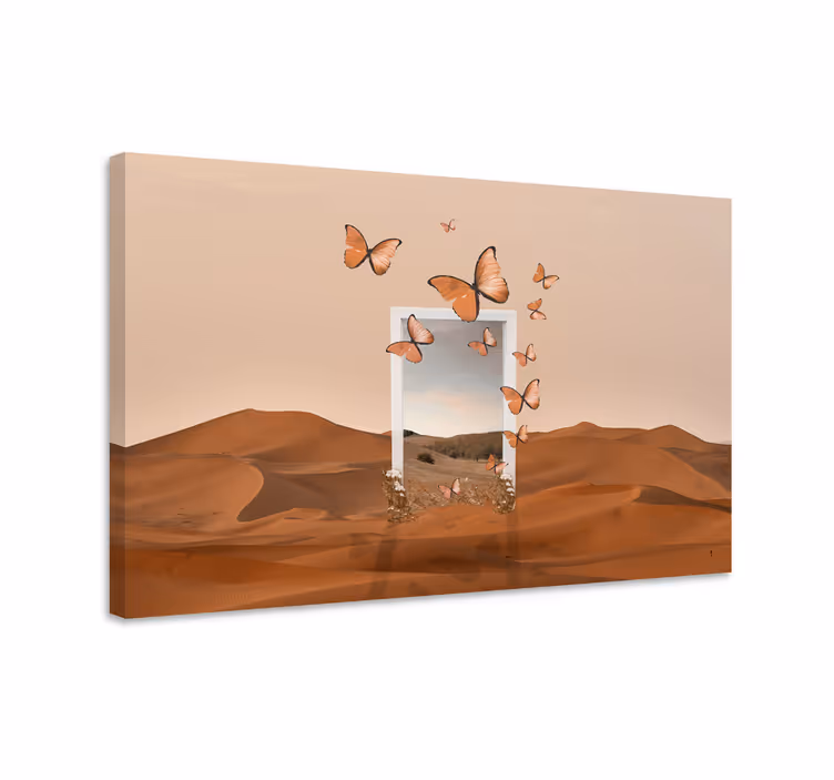 Dipinto con farfalle paesaggio di farfalle - TenStickers