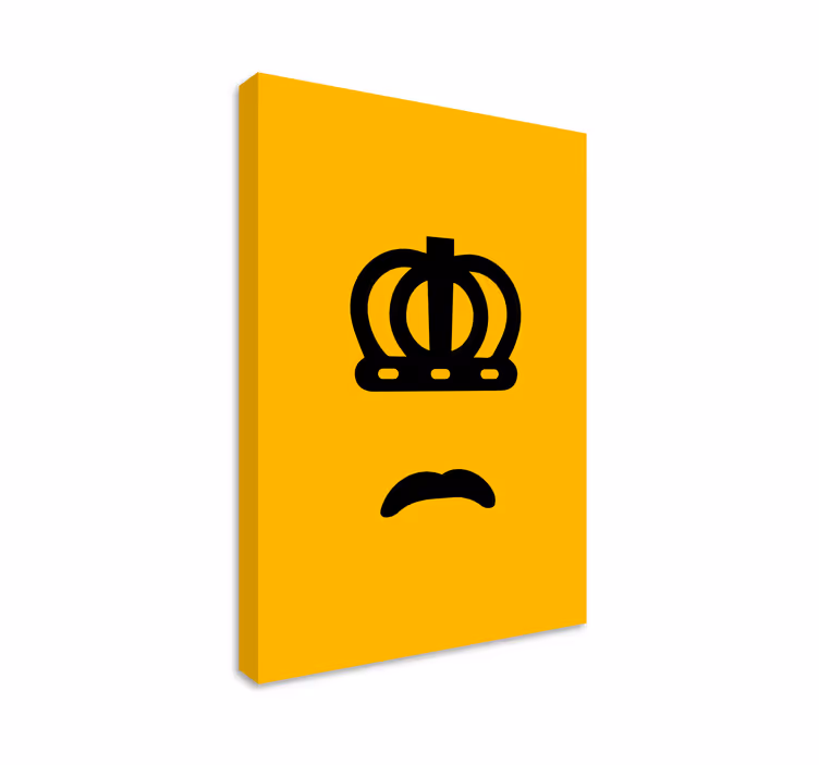Dipinto astratto emblema volto corona - TenStickers
