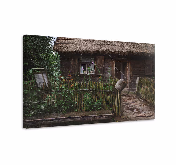 Dipinto rustico ingresso di un cottage incantevole - TenStickers