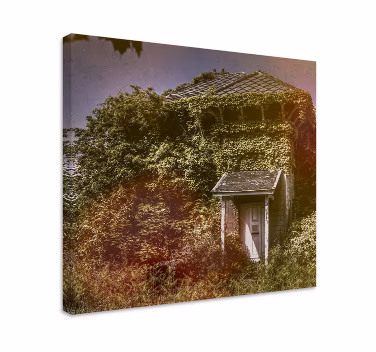 Dipinto rustico cottage rustico abbandonato - TenStickers