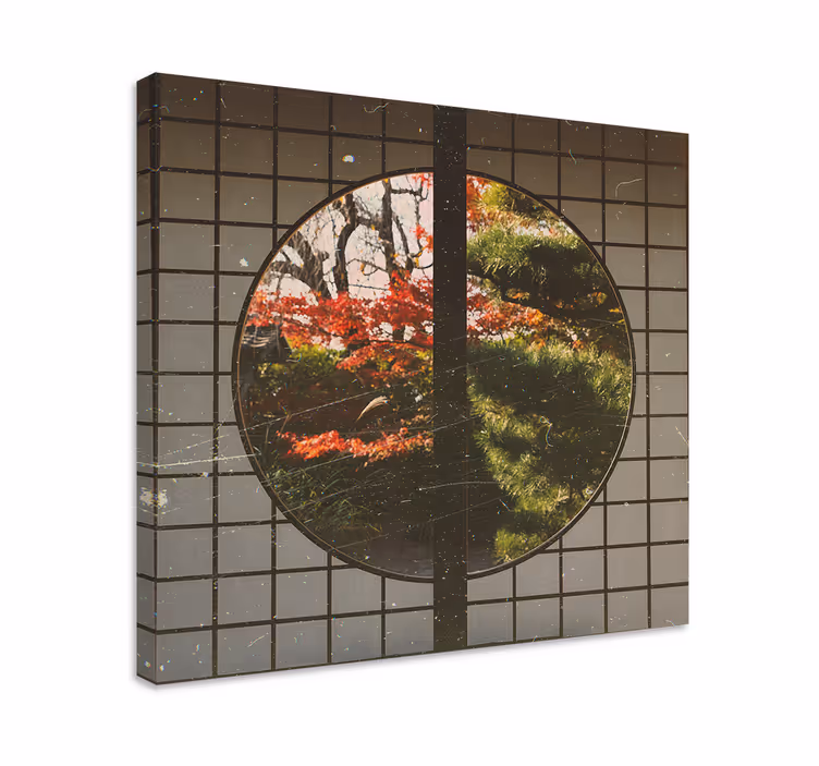 Dipinto di paesaggio serenità del giardino giapponese - TenStickers