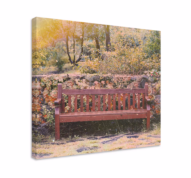 Dipinto di paesaggio scena di giardino sereno - TenStickers