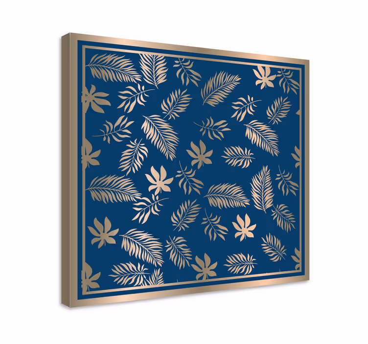 Dipinto con fiori e piante design a motivo fogliare - TenStickers