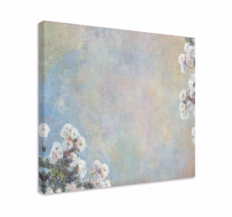 Dipinto con fiori e piante ispirazione floreale delicata - TenStickers