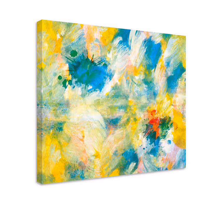Dipinto astratto schizzo di colori vibranti - TenStickers