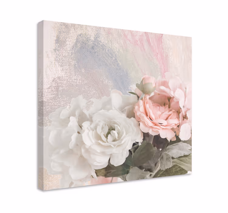 Dipinto con fiori e piante composizione floreale - TenStickers