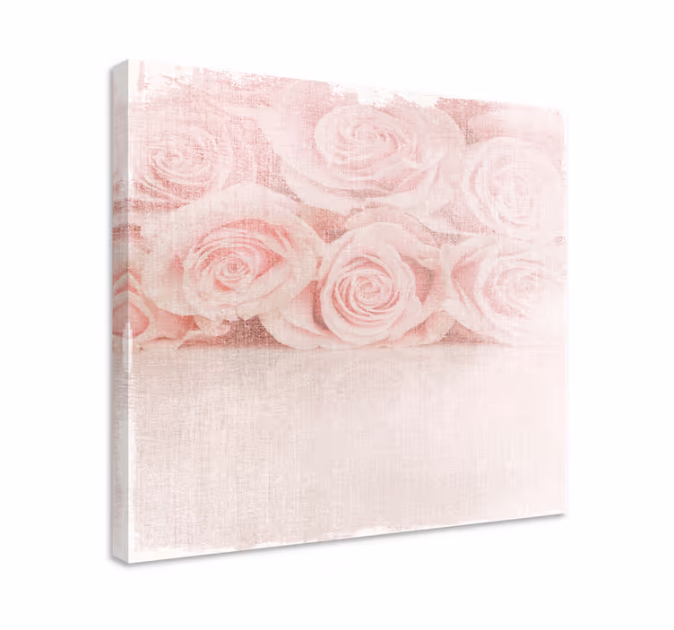 Dipinto con fiori e piante rose blush delicate - TenStickers