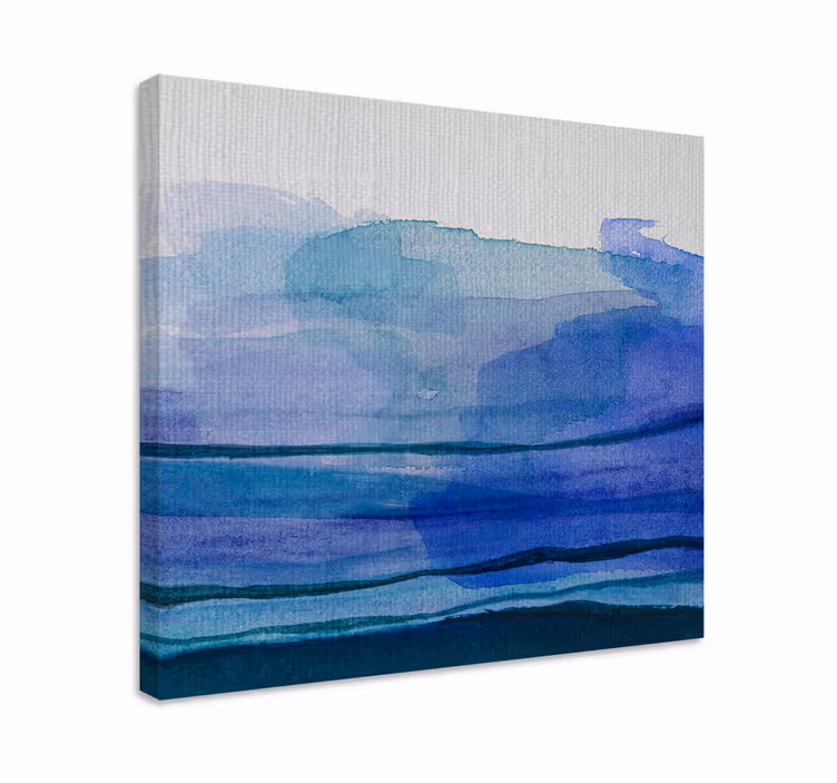 Dipinto di paesaggio strati d'acqua blu - TenStickers