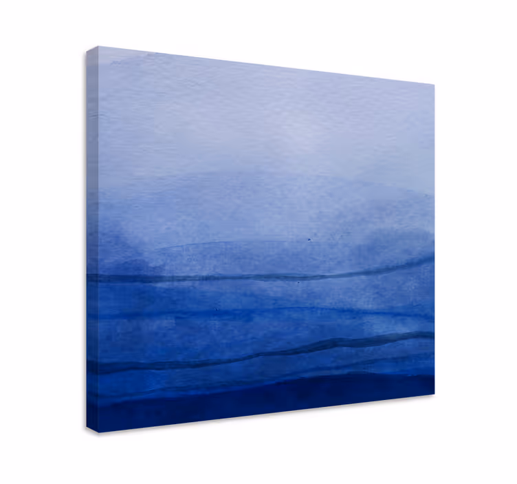 Dipinto astratto tonalità blu stratificate - TenStickers