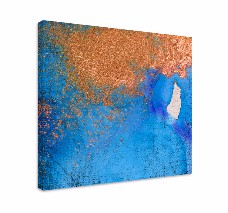Dipinto astratto blu testurizzato - TenStickers