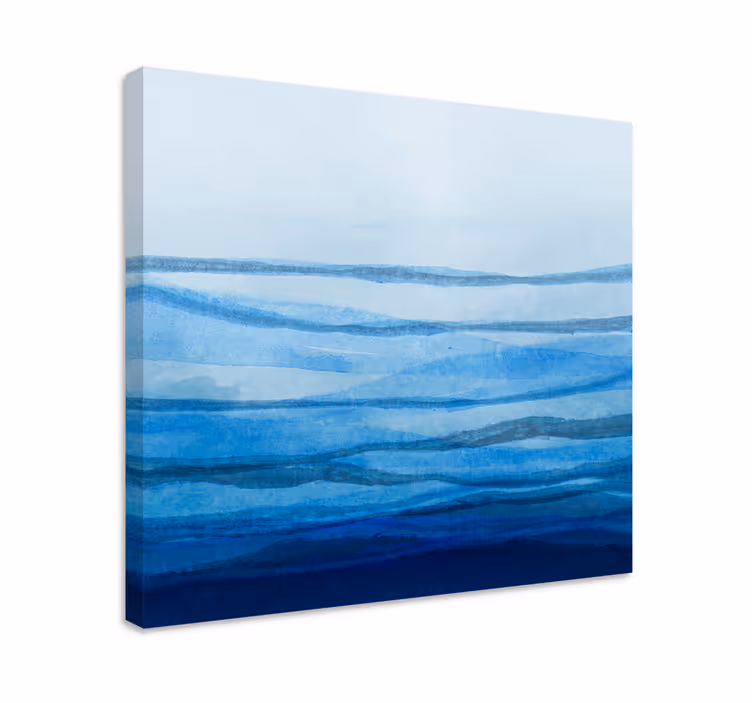 Quadro moderno Stipe effetto ombre in tonalità blu - TenStickers