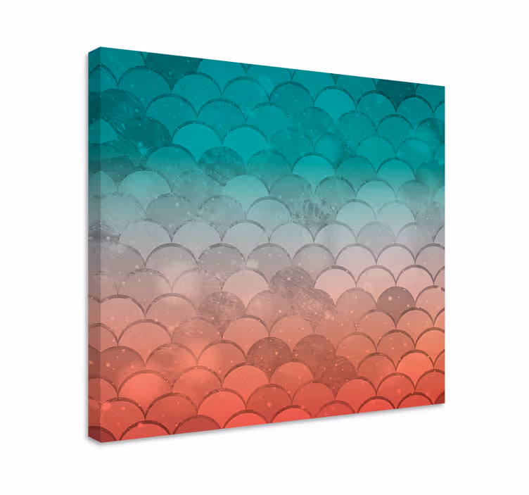 Dipinto geometrico onde a motivo curvo - TenStickers