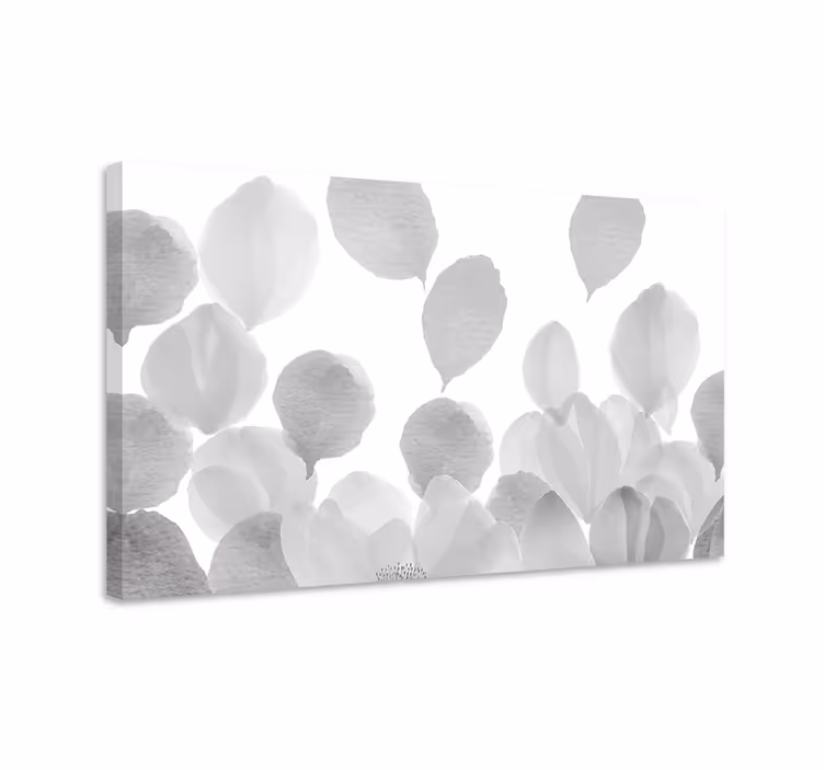 Dipinto con fiori e piante silhouette floreali morbide - TenStickers