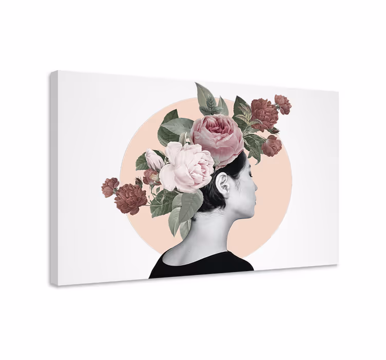 Dipinto con fiori e piante ensemble per capelli floreali - TenStickers