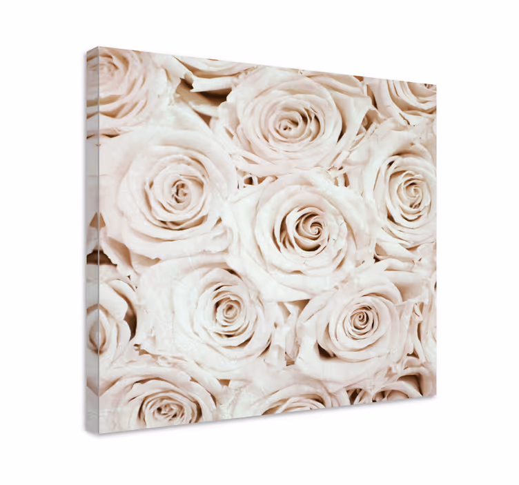 Dipinto con fiori e piante rosa gentile in fiore - TenStickers