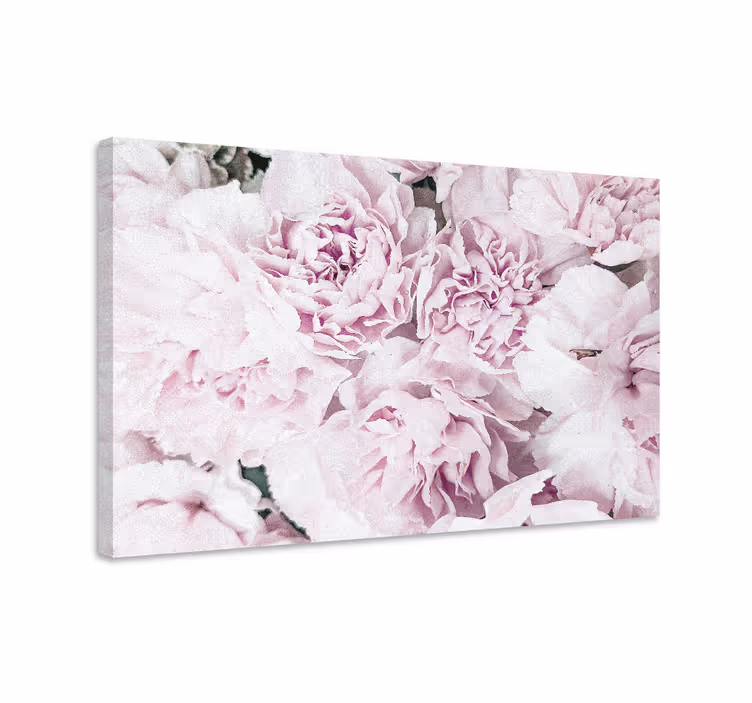 Dipinto con fiori e piante fiori rosa delicati - TenStickers