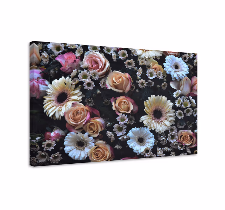 Dipinto con fiori e piante bellissimo bouquet floreale - TenStickers
