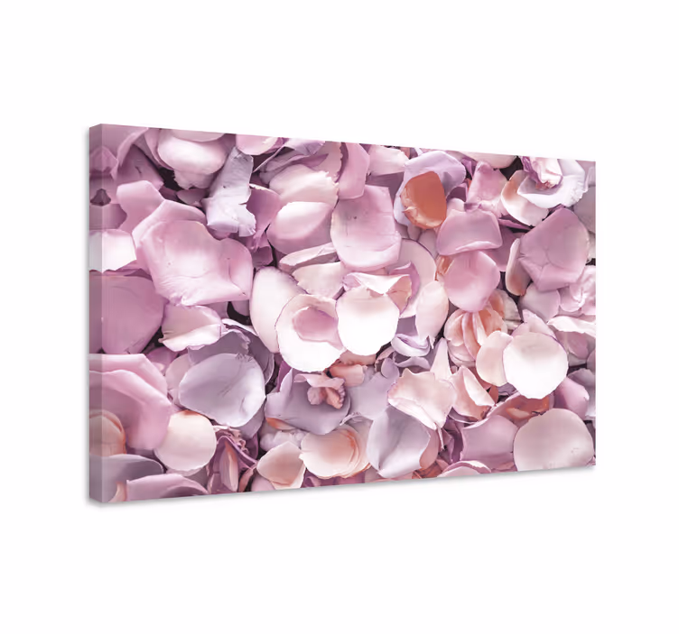 Dipinto con fiori e piante collezione petali di rosa - TenStickers