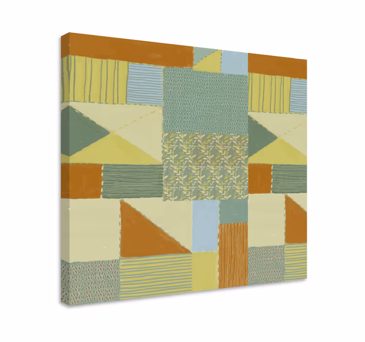 Cornice quadro ornamentale patchwork a motivi misti - TenStickers