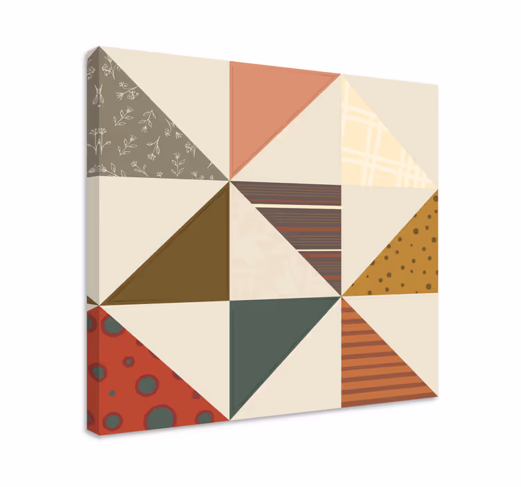 Dipinto buddha mosaico con motivo geometrico - TenStickers
