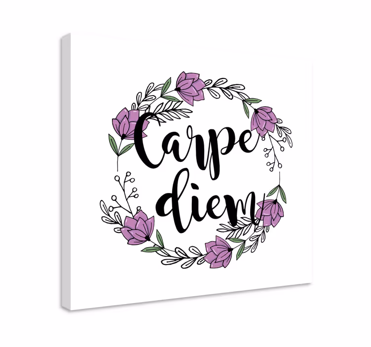 Dipinto con frase design floreale con citazione - TenStickers