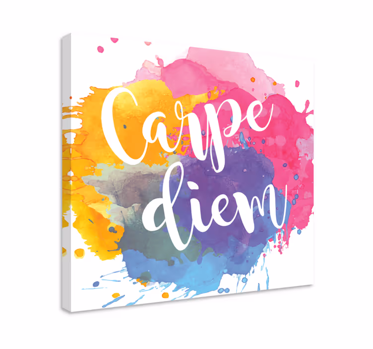 Dipinto con frase arte di cogliere l'attimo - TenStickers