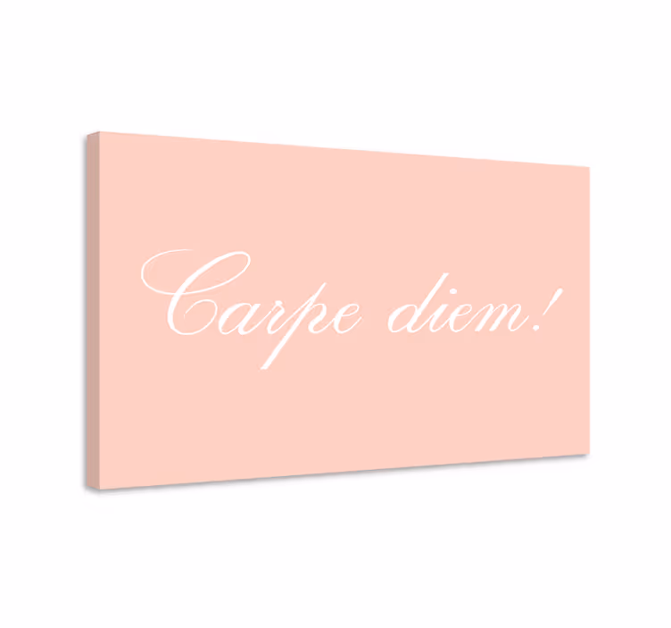 Dipinto con frase cogli l'attimo motivazione - TenStickers