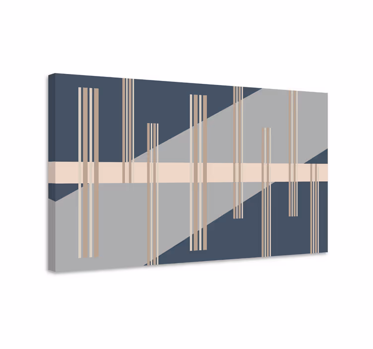 Dipinto moderno struttura lineare geometrica - TenStickers