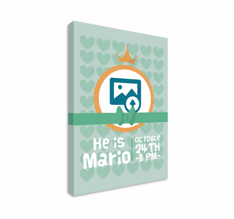 Quadri cameretta neonato lui è mario - TenStickers