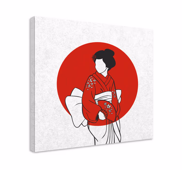 Quadri orientali eleganza del kimono tradizionale - TenStickers