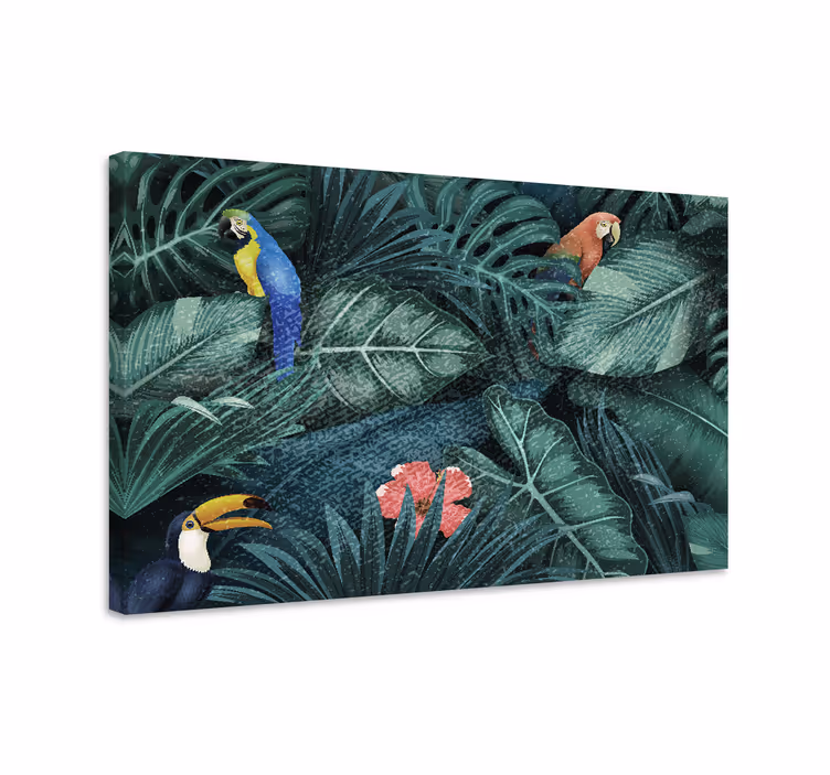 Cornice quadro con animali e insetti uccelli tropicali - TenStickers