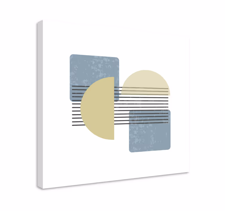 Dipinto geometrico forme circolari astratte - TenStickers