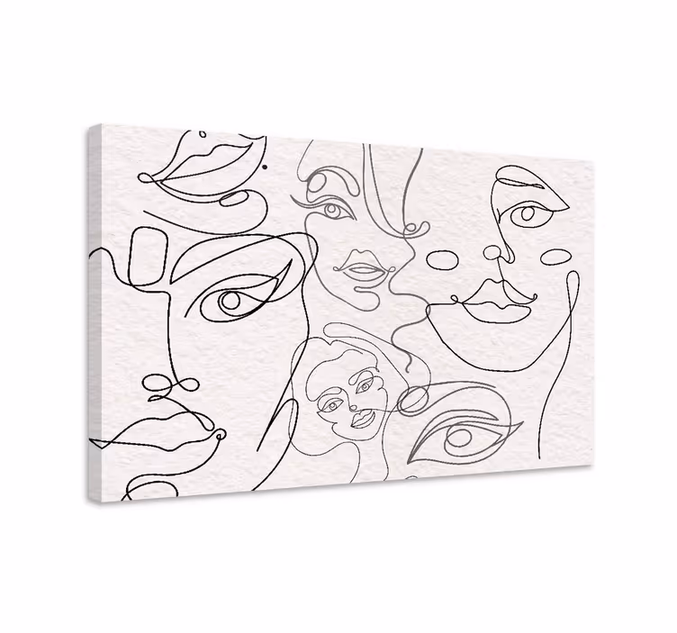 Quadri con persona e personaggi linee continue - TenStickers
