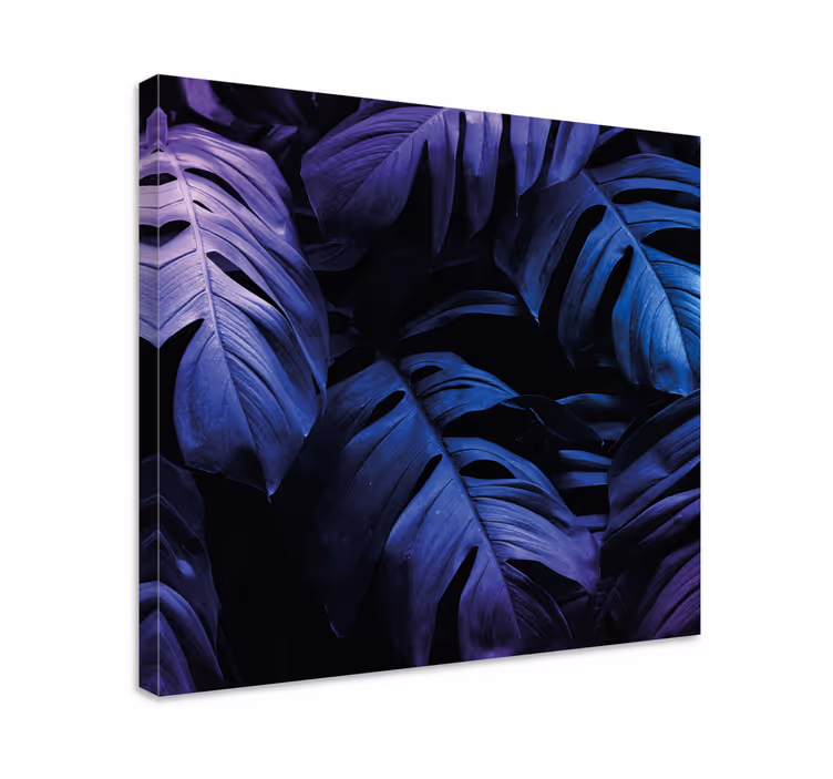 Dipinto con fiori e piante esposizione tropicale - TenStickers