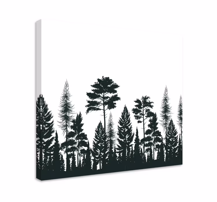 Dipinto alberi sagoma di sempreverdi - TenStickers