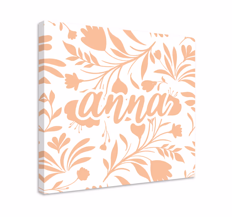 Quadro piante Motivo foglie vintage rosa - TenStickers