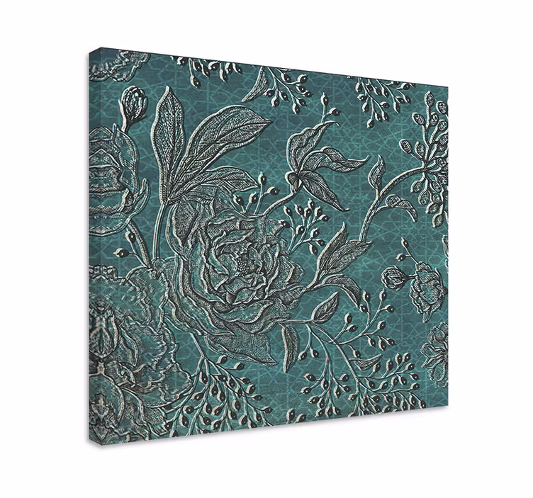 Dipinto con fiori e piante composizione botanica elegante - TenStickers