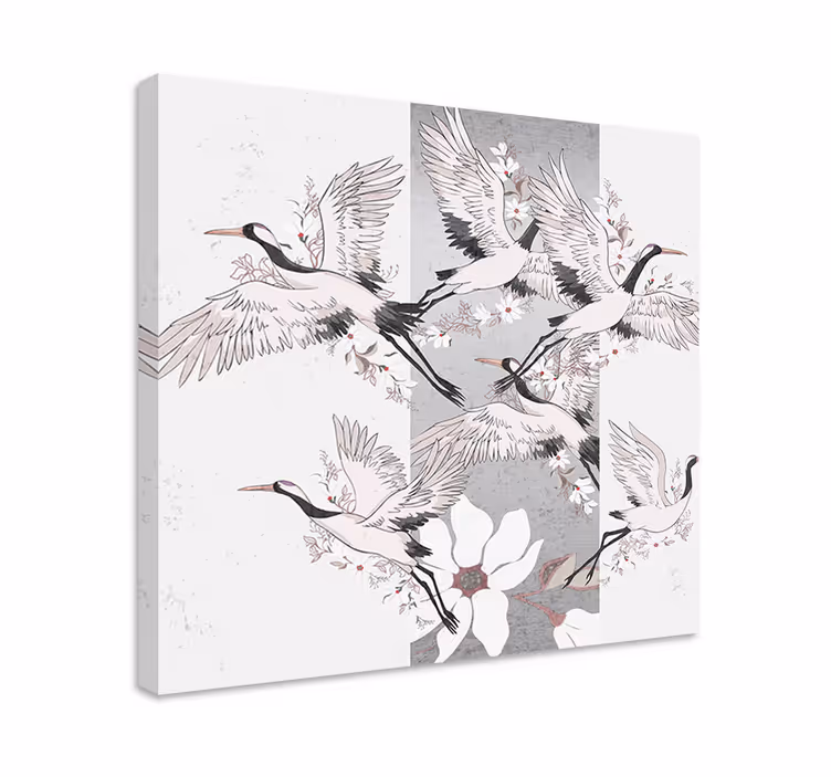 Dipinto di paesaggio gruccioni eleganti in volo - TenStickers