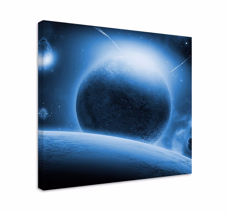 Dipinto di paesaggio planetario cosmico - TenStickers