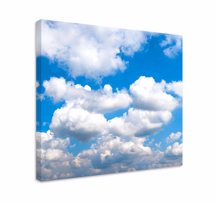 Dipinto di paesaggio soffici nuvole bianche - TenStickers