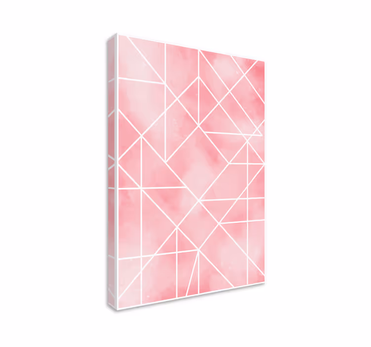 Dipinto geometrico motivo rosa geometrico - TenStickers