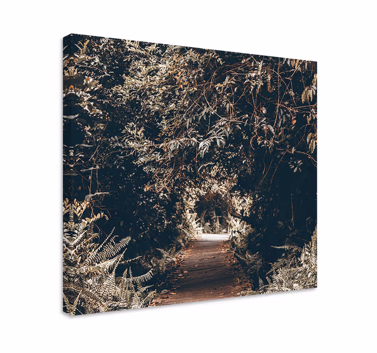 Dipinto alberi sentiero boschivo - TenStickers