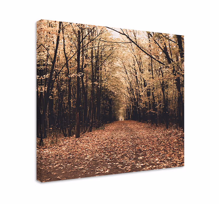 Dipinto di paesaggio scena del sentiero autunnale - TenStickers