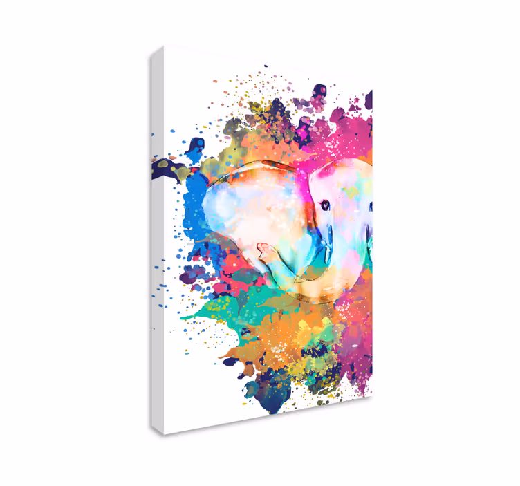 Quadro con elefante multicolore - TenStickers