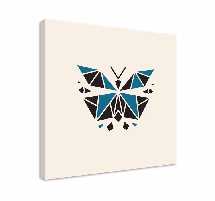 Dipinto con libellule forma di farfalla geometrica - TenStickers